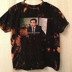 **FREE CUSTOM CUT/DISTRESS** Acid Wash “Office” T